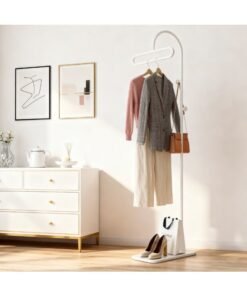 Alternative view of YQbest Metal Coat Rack Freestanding with Natural Marble Base 67” 170cm Entryway Coats Hanger Stand with 3 Hooks, Home Bedroom Hotel Hall Tree for Coats, Hats, Scarves, Clothes, Dress and Handbags