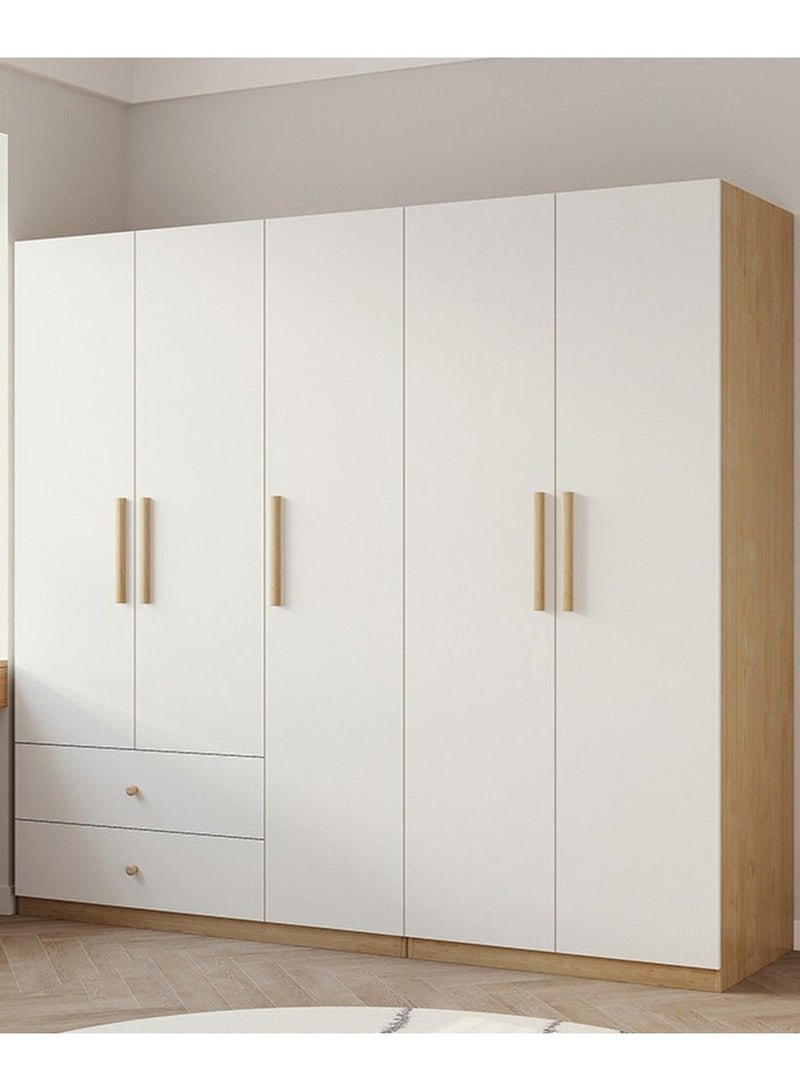 Royaloak Roger 5-Door Wardrobe – MDF Construction, Melamine Finish, Modern Freestanding Cupboard, Durable & Elegant Design