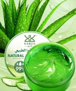 Kanza 300g Natural Aloe Vera Gel for Face & Body Refreshing & Moisturizing Gel Oil Control Deep Cleansing Brightening Skin Tone Shrinking Pores Natural Extracts Infused Face Cream Gel