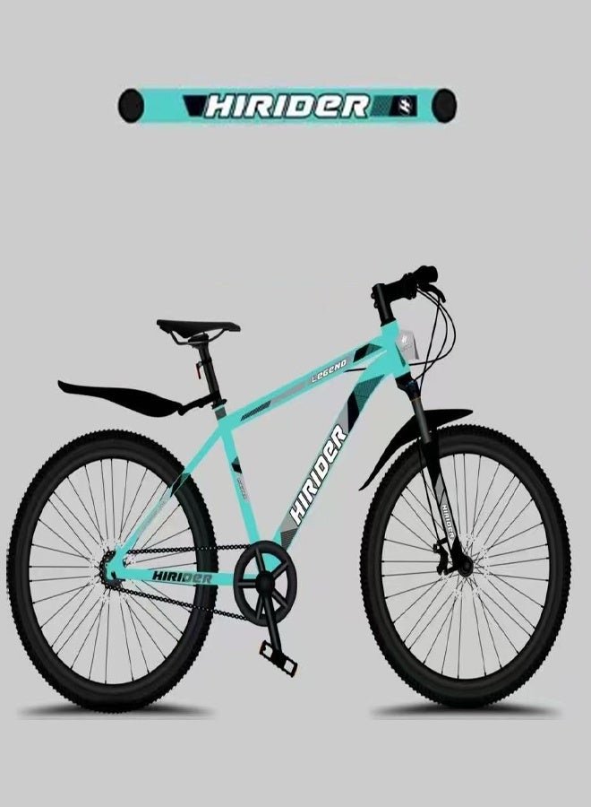 HIRIDER Legend 26 Inch Bike || 21 Speed || Front Suspension & Disc & V Brake || For Men || Aqua Blue Color || Frame Size-18 Inch