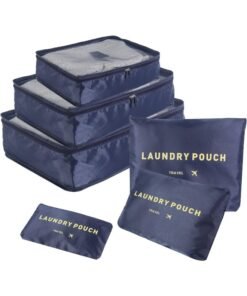 SKY-TOUCH 6pcs Set Travel Luggage Organizer Packing Cubes Set Storage Bag Waterproof Laundry Bag Traveling Accessories