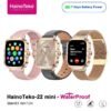 Haino Teko Mini Waterproof Smart Watch with AMOLED Display, 7-Day Battery Life, Health Tracking Features and 3 Interchangeable Straps, Lightweight Fitness & Daily Activity Watch Designed for Ladies