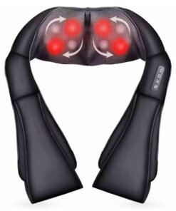 Neck and Back Massager with Soothing Heat – Shiatsu 3D Deep Tissue Kneading Electric Massage Pillow for Shoulder, Neck & Back Pain Relief – Home, Office & Car Use