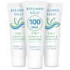 BERGMAN KELLY Travel Size Shampoo & Conditioner 2 in 1 (1 Fl Oz, 100 PK, White Tea), Delight Your Guests with Revitalizing and Refreshing Shampoo Amenities, Quality Small Size Hotel Toiletries in Bulk