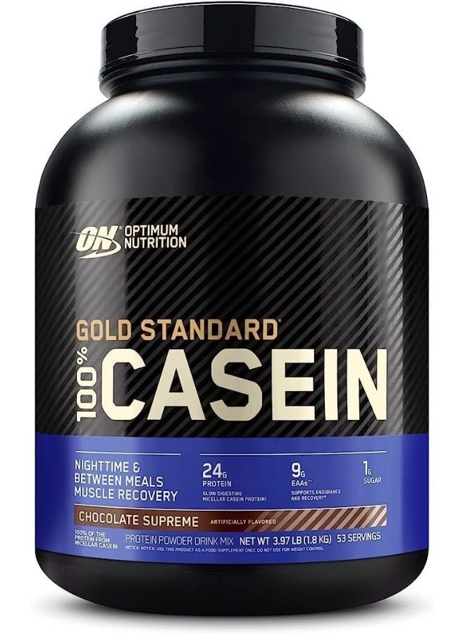 Optimum Nutrition Gold Standard 100% Micellar Casein Protein Powder, Chocolate Supreme, 3.97 Lbs, 53 Servings