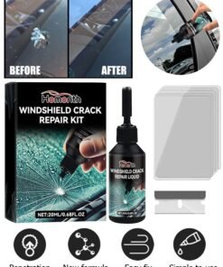 Homonth Windshield Repair kit - DIY Glass Cracked Repair Kits - For Glass Crack Repair Adhesive - Windshield Chip Repair Kit - Cracks Gone Glass Repair Fluid Quick Fix - 20ML