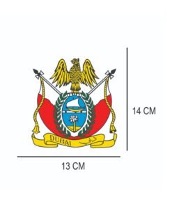 Acnor "Dubai Emblem Car Decal Sticker – Coat of Arms Design, Waterproof Vinyl, 13 x 14 cm"