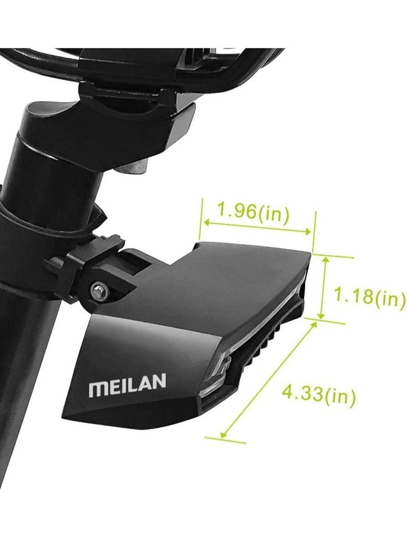 Meilan X5 Smart Bike Tail Light Wireless Turn Signals Automatic Brake Light Ground Warning Line Remote Control Usb Rechargeable Waterproof Safety Warning Rear Back Cycling - Image 3