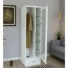AFT Modern Bakhoor Wardrobe with Glass Shelves, LED Lighting, and Fragrance Ventilation for Clothing, Perforated Base, and Fragrance Ventilation System.  Modern Bakhoor Wardrobe is ideal for those who appreciate the traditional practice of using bakhoor while maintaining a contemporary, organized living space. Whether you’re looking to enhance your room’s aesthetic or enjoy the practical benefits of scent-infused clothing, this wardrobe is the perfect blend of style, functionality, and luxury. White (Arfan)