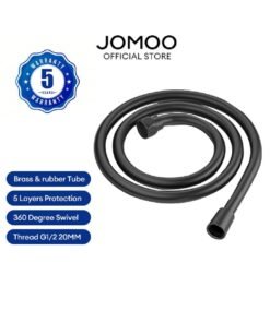 Jomoo Shower Hose, 150cm Flexible PVC Hose for Handheld Shower Head, Bidet Hose, Matte Black Shower Pipe