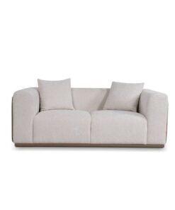 DANUBE HOME Flynn 2 Seater Fabric Sofa, Comfortable Two-Seat Couch For Living Room, Modern Design With Soft Fabric Finish And Compact Frame – Brown