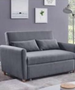 Comfynest 2-Seater Fabric Sofa Bed in Dark Grey