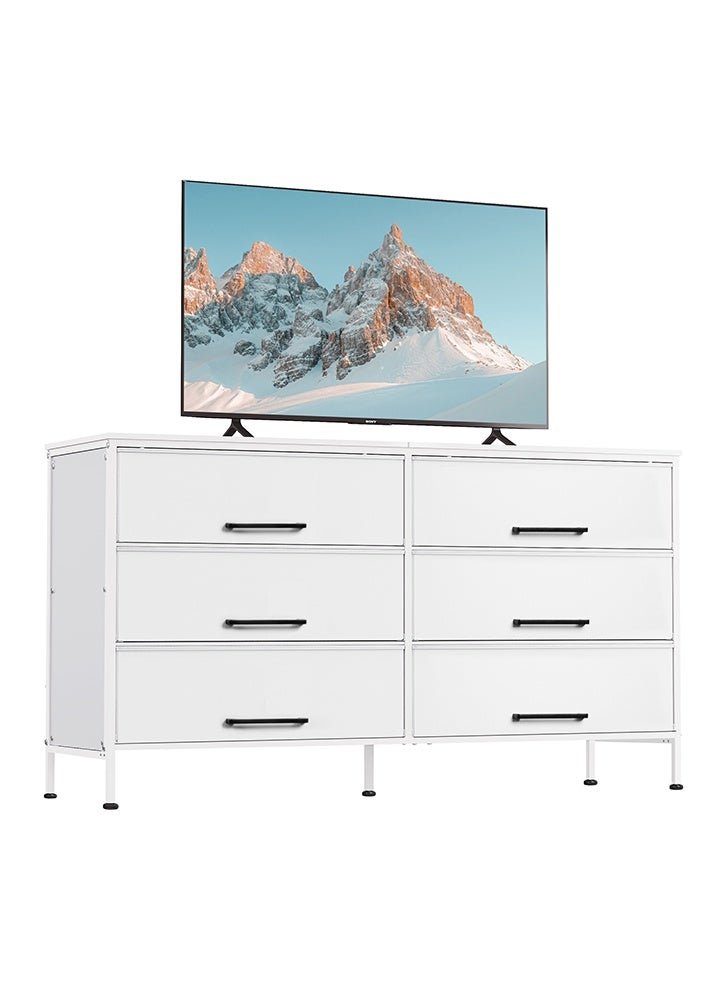 keke Wide Fabric Drawer Dresser Deep Storage for Bedroom, Closet & Living Room