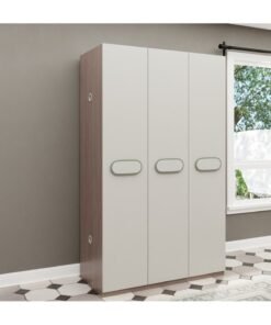 ROYALOAK Chiron 3 Door Wardrobe | HDF Construction | Classic Matte Finish | Modern Design | Durable & Long-lasting | Freestanding Design | Cupboard | Wardrobe for Clothes