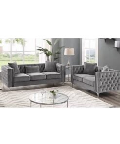 Maharat Al Bahar 5– Seater Sofa Set With Pillow - 2+3-Grey 200x80x80