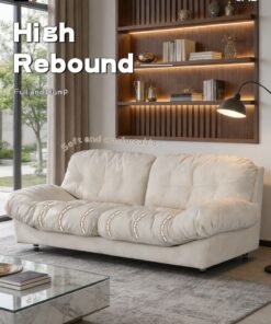 Alternative view of 80" Chenille Cloud Deep Seat Sofas for Living Room, Modern Sofa Couch for Small Spaces, Cozy Comfy Loveseat with Solid Wood Frame