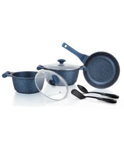 Prestige 7-Piece Non-Stick Cast Aluminium Essentials Granite Induction Base Cookware Set
