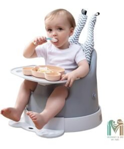 7MD Baby Dining Chair, Multifunctional High Chair for Babies and Toddlers, Adjustable Feeding Chair with Bluetooth Music, Portable Baby Seat with Cushion, Easy to Clean and Safe Design (Grey)