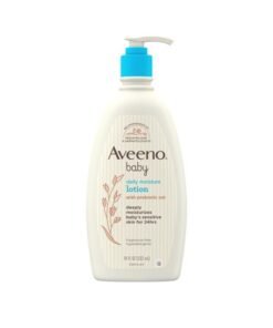 Aveeno Baby Daily Moisture Body Lotion for Sensitive Skin, Hypoallergenic Moisturizing Baby Lotion with Nourishing Oatmeal to Deeply Moisturize Baby's Skin, Fragrance-Free, 18 fl. oz
