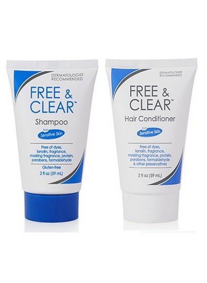 Free & Clear Shampoo and Conditioner, 2 Ounce Travel Size