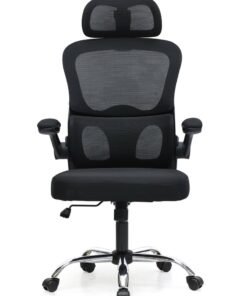 Multi Home Furniture Ergonomic Mesh Computer Desk Chair MH-6038-Black For Office And Gaming With Headrest Back Comfort and Lumbar Support