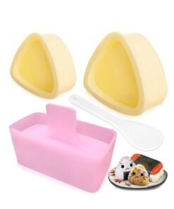 Onigiri Mold, 3 Pack Rice Mold Musubi Maker Kit, Musubi Maker Press, Classic Triangle Rice Ball Mold Maker Sushi Mold for Kid Lunch Bento, Home DIY