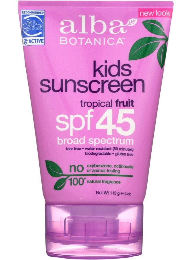 Alba Botanica Natural Protection Very Emollient SPF 45 Sunscreen, 4 Ounce