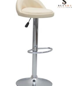 SULSHA PU Leather Round Bar Stool Height Adjustable Swivel Pub Chair Home Kitchen Bar stools with Footrest
