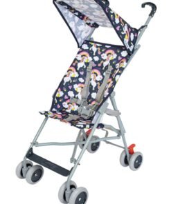 Moon Jet Baby Stroller – Lightest Buggy, Umbrella Fold, Wide Canopy, Compact for Travel, 6m to 3yrs (up to 15kg) – Printed Unicorn