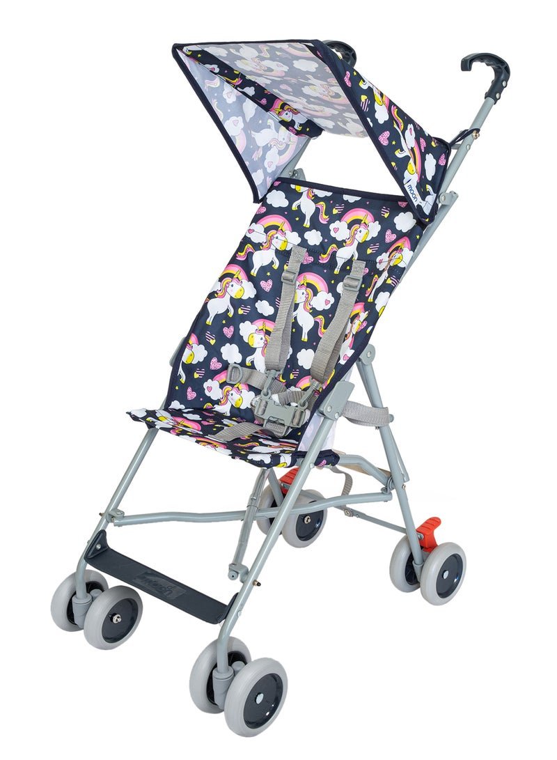 Moon Jet Baby Stroller – Lightest Buggy, Umbrella Fold, Wide Canopy, Compact for Travel, 6m to 3yrs (up to 15kg) – Printed Unicorn
