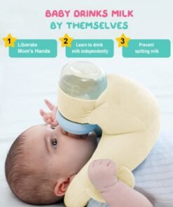 URbazaar Baby Self Feeding Cushion, Baby Self Feeding Pillow, Breast Feeding Pillow, Baby Feeding Bottle Holder, Baby Organic Cotton - Image 4
