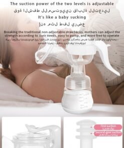 ALLTOMOM Portable Manual Breast Pump with 2 Modes, BPA-Free, Food-Grade Silicone for Comfort Efficiency