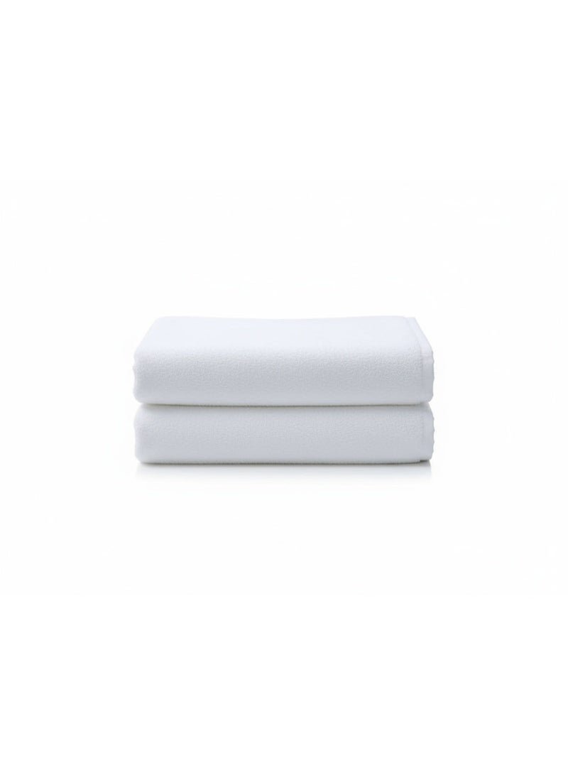 Ucanbe Luxury White Bath Towels Large – Highly Absorbent Hotel & Spa Bathroom Towels | 70×140 cm | White, Pack of 2