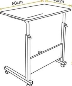 BLOOMING TIME Adjustable Portable Laptop Desk Bedside Computer Table White - Image 3