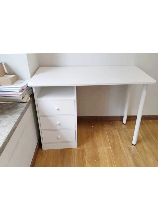 Raffine Modern Design Computer Desk Simple Rectangular Writing Study Table with Storage Drawers Workstation Table for Bedroom Home Office 120x48x73 cm - Image 3