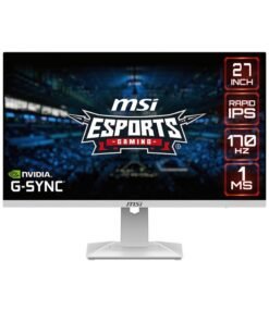 MSI 27-Inch WQHD Rapid IPS Display Flat Gaming Monitor, 170Hz Refresh Rate, 1ms Response Time, G-Sync & AMD FreeSync Premium Compatible, 1.07B Display Colors, 2x HDMI / DP, White | G274QRFW WHITE