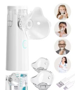 MESH Portable Nebulizer Handheld Steam Inhaler for Kids and Adults with 2 Masks