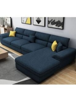 Maharat Al Bahar MAB FURNISHINGS GLFF Overstuffed Multifunction Wooden Frame Sofa Set for Luxurious Living - Blue