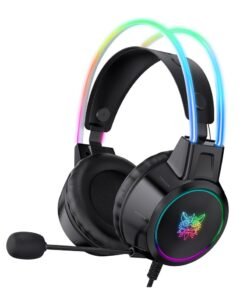 onikuma X15 Pro Wired Over-Ear Gaming Headphones with Mic and LED Light for  PS4/PS5/XOne/XSeries/NSwitch/PC,Black