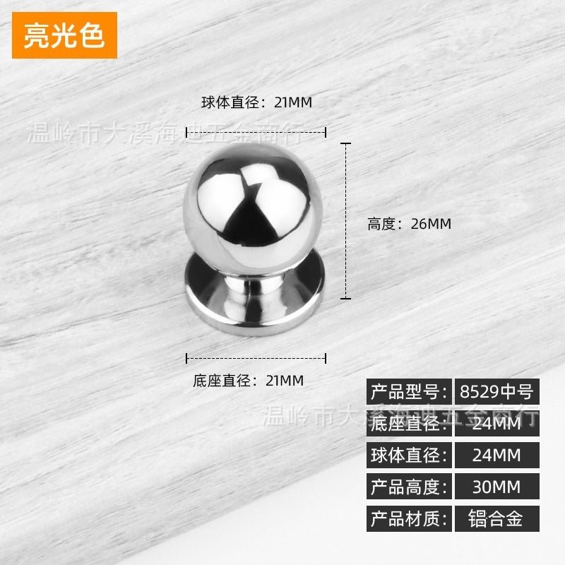 Nordic Modern Light Luxury Simple Round Solid Zinc Alloy Single Hole Drawer Japanese Style Wardrobe Door Cabinet Small Handle