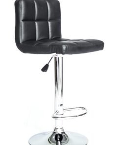 CityRiya-Long Bar Stool Swivel Adjustable Barstools PU Leather Bar Chairs Dining Chair Kitchen Counter Island Bar Stool with Back Barstool for Home Kitchen Island Black