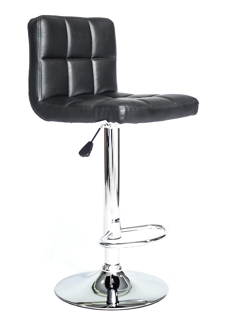 CityRiya-Long Bar Stool Swivel Adjustable Barstools PU Leather Bar Chairs Dining Chair Kitchen Counter Island Bar Stool with Back Barstool for Home Kitchen Island Black