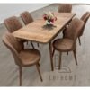 LHFHOMT 7 Seater Dining Room Sets 1 Table With 6 Chairs (170 x 80 x 70 cm) dining Table Sets