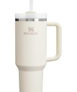 Stanley Quencher H2.0 FlowState Stainless Steel Vacuum Insulated Tumbler with Lid and Straw for Water, Iced Tea or Coffee, Smoothie and More Cream White Stainless Steel 40 oz 32x15x 10cm
