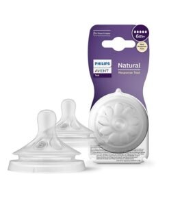 Philips Avent Natural Response Bottle Teat - 2 x Baby Bottle Flow 5 Teats for Babies Aged 6+ Months, BPA Free (Model SCY965/02)