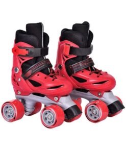 LIMOS Roller Skates Shoes Double Rows 4 Wheels with Adjustable Size AREA for Boys And Girls (Red L(39-42))