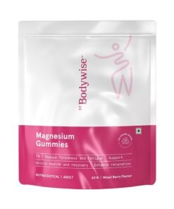 Be Bodywise Magnesium Gummies | Mixed Berry Flavour | 1 month Pack | 92mg/ Gummy | Higher Absorption Helps in Improving Sleep, Relieve Stress, Muscle Recovery & Support Bone Health | Non Habit Forming & No Added Sugar