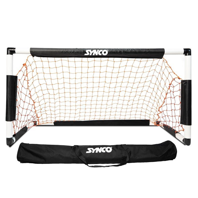 synco Goal Post for Kids with Free Carry Bag | Portable Easy Setup Soccer Net Goal | Soccer Goal Net for Football Training | Goal Post for Home, Backyard, Indoor & Outdoor Play | Size 4x2 Feet