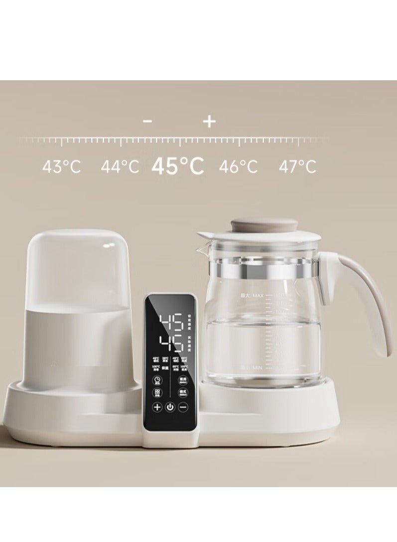 Nihon RAF 6-in-1 Baby Bottle Sterilizer & Warmer with Electric Kettle | LED Digital Display, 1200ml Borosilicate Glass Jar | Milk, Formula & Baby Food Maker for Newborn Care - Image 2