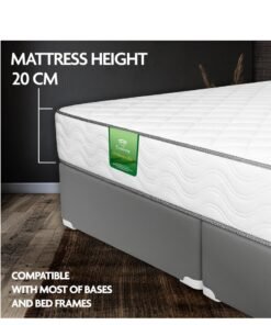 EASELIVING Queen Size Orthopedic Mattress - 20 cm Medium Firm Mattress with Breathable Fabric | Reversible Bonnell Spring Ortho Mattress with Pressure Relief for All Sleepers | 3-Year Warranty (160 x 200 cm)